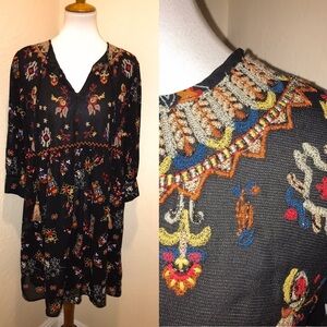 Black embroidered dress by ‘philosophy dresses’